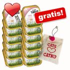 12 x 100 g Yarrah Bio + Sacchetto di erba gatta gratis!