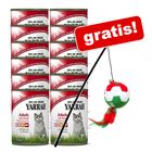 12 x 405 g Yarrah Cat Dinner + Lenza gioco Italia gratis!