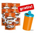 5 x snack pro kočky Dreamies + Dreamies pohár zdarma!