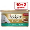 10 + 2 zdarma! Gourmet Gold jemné kousky 12 x 85 g