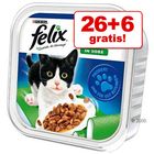 26 + 6 zdarma! 32 x 100 g veľké balenie Felix mištičiek