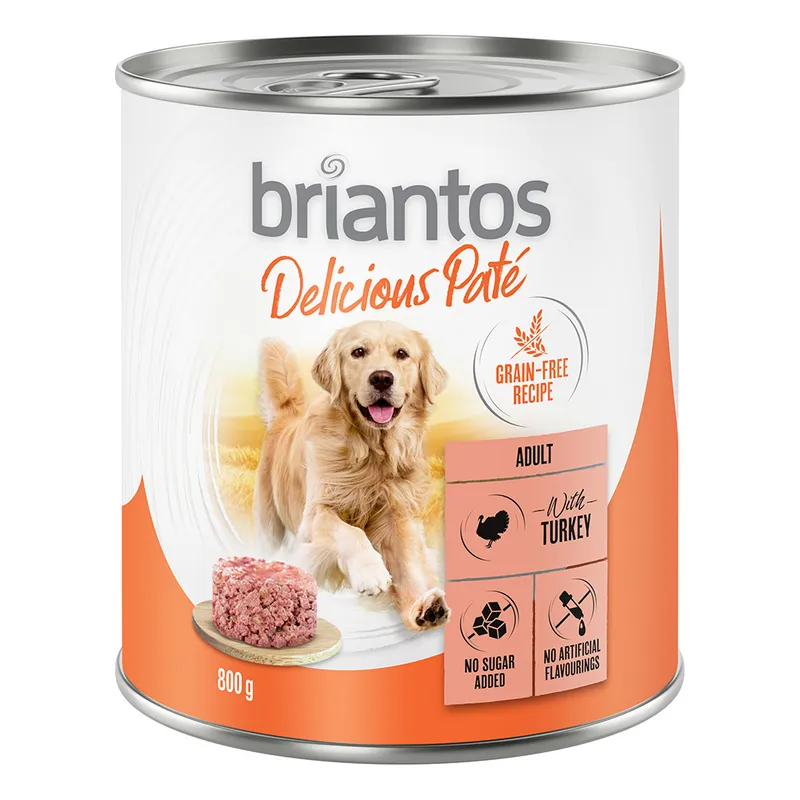 Briantos Delicious Paté 24 x 800 g - Pack Ahorro - Pavo