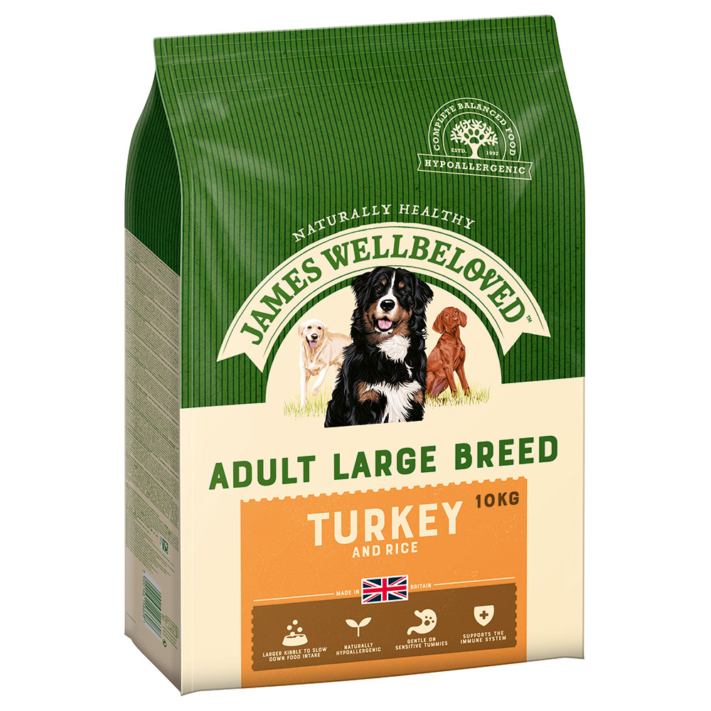

James Wellbeloved Adult Large Breed krocan & rýže - 10 kg