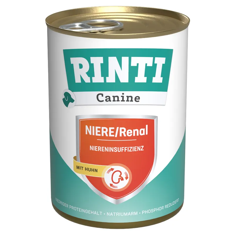 RINTI Canine Riñón/Renal con pollo 400 g - 24 x 400 g
