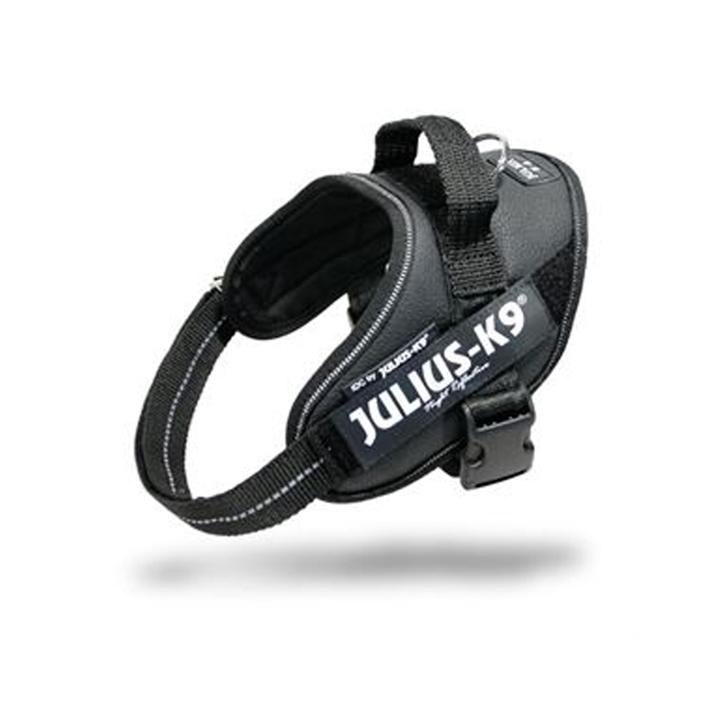 JULIUS-K9® Powersele – svart – Stl. Mini: 49 – 67 cm bröstomfång