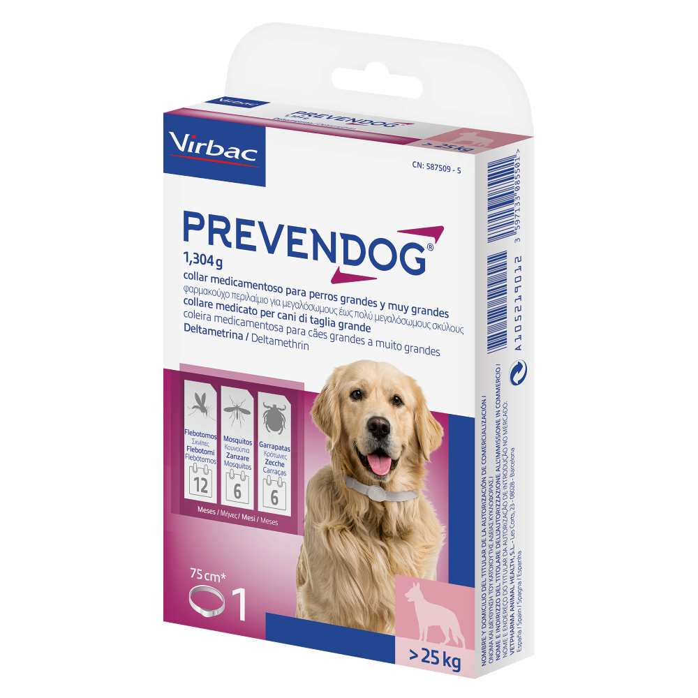 

Prevendog collar antiparasitario para perros - 2 x 75 cm