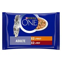 16 + 4 gratis! 20 x 85 g PURINA ONE - Adult Huhn und Rind