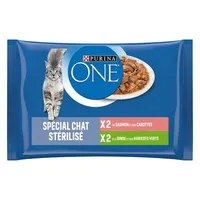 PURINA ONE Sterilised - Salmon & Turkey (4 x 85g)