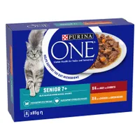 PURINA ONE Senior 7+ - Chicken & Beef (8 x 85g)