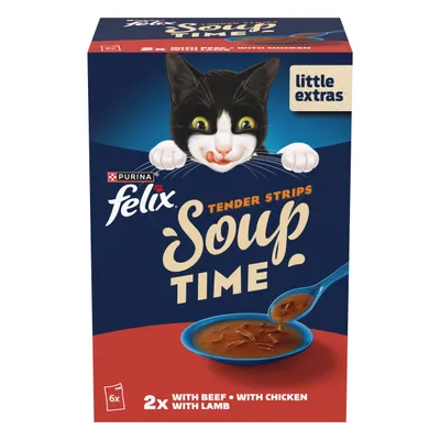 Felix Soup Time Tender Strips 6 x 48g - Fish Selection