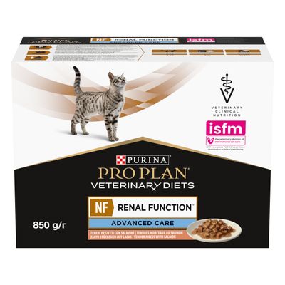 PURINA PRO PLAN Veterinary Diets Feline NF Renal Function - Salmon 10 x 85g