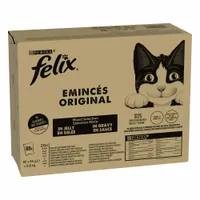 Megapack Felix Classic Pliculețe 80 x 85 g - Amestec de pește & carne (4 sortimente)