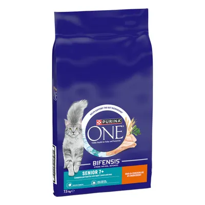 PURINA ONE Senior 11+ Chicken & Whole Grains Dry Cat Food - Economy Pack: 2 x 2.8kg