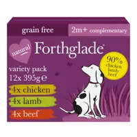 Forthglade Just 90% Grain-Free Dog - Mixed Pack - 24 x 395g