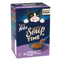 Felix Soup Time Original 6 x 48 g - Selezioni miste (Manzo, Pollo, Tonno)