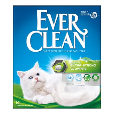 2-fach zooPunkte auf 10 l Ever Clean® Katzenstreu -  Extra Strong - Frischeduft