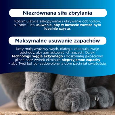 Ever Clean Super Premium żwirek zbrylający dla kotów, technologia Total Cover, uszczelnia do 99% odpadów stałych i płynnych, 10 l, niska pylistość, bezzapachowy, z aktywnym węglem.