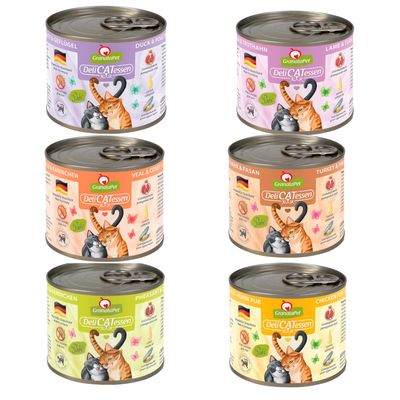 GranataPet DeliCatessen Pachet de testare 6 x 200 g Pachet de testare III (fără pește)