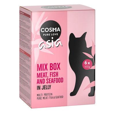 Cosma Asia in Jelly Pouches Saver Pack 24 x 100g Mixed Pack (6 Varieties)