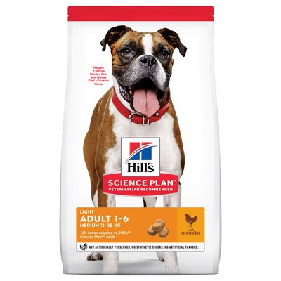 Hill's Science Plan Adult 1-6 Light Medium poulet pour chien 2,5 kg