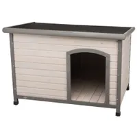 Niche Trixie Natura Classic à toit plat pour chien - taille L : L 116 x l 79 x H 82 cm, gris