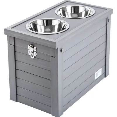 Kerbl Pet ecoFLEX® Feeding Station - 2 x 1.2l, 54 x 30 x 39.5cm (L x W x H)