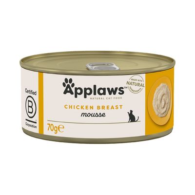 Applaws Adult Cat Cans in Mousse 70g Chicken (6 x 70g)