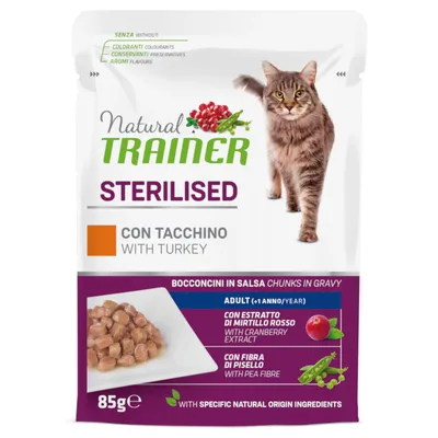 Nova Foods Natural Trainer Adult Sterilised  - Turkey (12 x 85g)