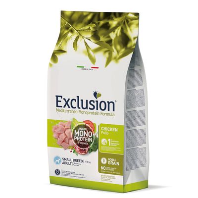 Exclusion Mediterraneo Adult Small, poulet pour chien 7 kg