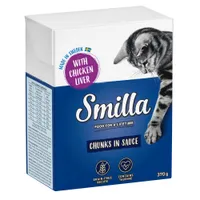 Smilla Bouchées en sauce 6 x 370 g pour chat - foie de poulet