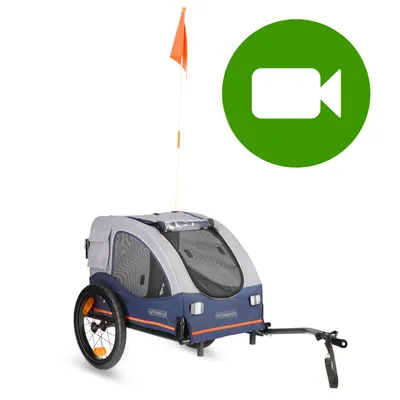 Przycisk odtwarzania filmu o przyczepce rowerowej Hafenban.de dla zwierząt. Kliknij tutaj, aby obejrzeć wideo produktu.