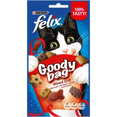 Felix Goody Bag Treats 60g - Mixed Grill Felix Goody Bag Treats 60g - Mixed Grill