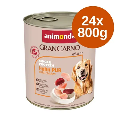 Megapakiet animonda GranCarno Adult Single Protein, 24 x 800 g - Kurczak