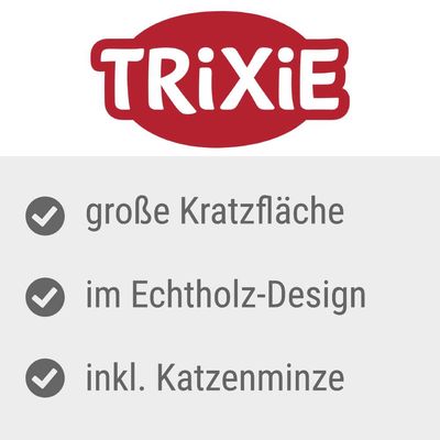 Trixie. Grosse Kratzfläche, im Echtholz-Design, inkl. Katzenminze.