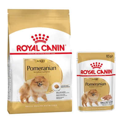 Royal Canin Breed Dry Dog Food + Royal Canin Wet Dog Food - 15% Off! * - Pomeranian Adult (3kg) + Pomeranian Adult Loaf (12 x 85g)