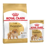 Royal Canin Breed Dry Dog Food + Royal Canin Wet Dog Food - 15% Off! * - Pomeranian Adult (3kg) + Pomeranian Adult Loaf (12 x 85g)