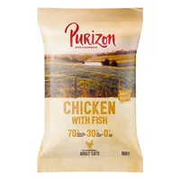 Confezione prova: Purizon Crocchette, Alimenti umidi e Snack per gatto - 150 g crocchette Adult Pollo & Pesce