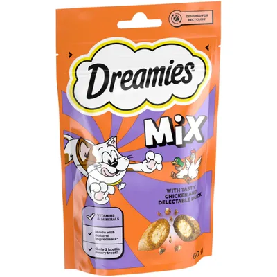 Dreamies Mix Cat Treats - Chicken & Duck Dreamies Mix Cat Treats - Chicken & Duck