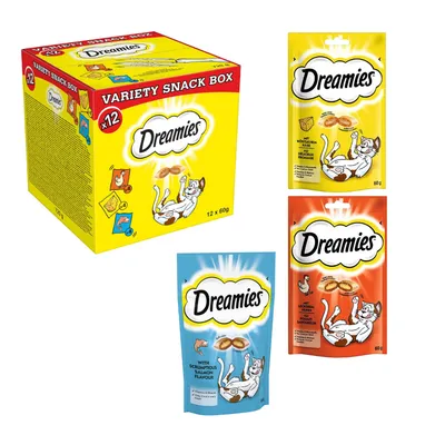 Dreamies Variety Snack Box - 12 x 60g Dreamies Variety Snack Box - 12 x 60g