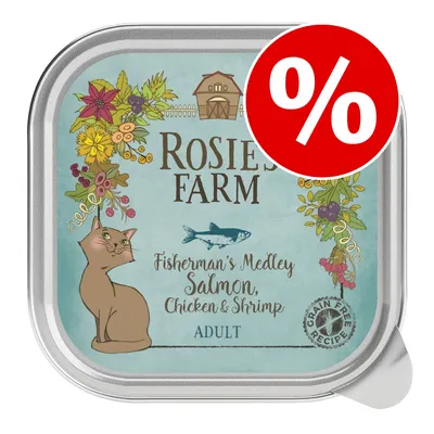 Rosie's Farm Fisherman's Medley Salmon, Chicken & Shrimp ADULT kattemad. Grain Free Recipe. Rød procenttegn for tilbud. Rosie's Farm Fisherman's Medley Salmon, Chicken & Shrimp ADULT kattemad. Grain Free Recipe. Rød procenttegn for tilbud.