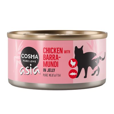 Sparpaket Cosma Asia in Jelly 24 x 170 g Hühnchen & Riesenbarsch