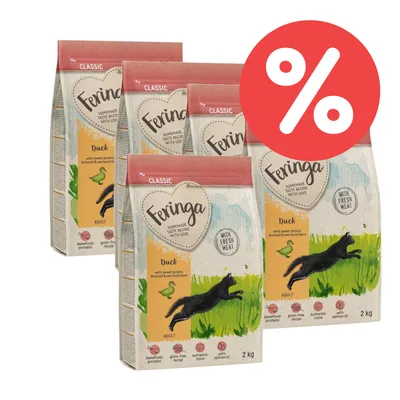 Feringa Classic Adult Trockenfutter mit Ente, Süßkartoffeln, Brokkoli und Sanddorn. Getreidefreie Rezeptur, authentischer Geschmack, frisches Fleisch. Packung à 2 kg im Sparangebot. Feringa Classic Adult Trockenfutter mit Ente, Süßkartoffeln, Brokkoli und Sanddorn. Getreidefreie Rezeptur, authentischer Geschmack, frisches Fleisch. Packung à 2 kg im Sparangebot.