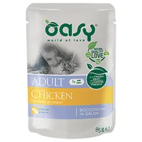 Oasy Adult Bocconcini in Salsa Buste 12 x 85 g umido gatto - con Pollo