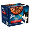 Felix Sensations in Salsa 24 x 85 g Pacco misto umido per gatti Varietà di carne in salsa (Manzo, Tacchino, Anatra, Agnello)