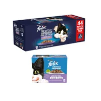 Felix kapsičky 44 ks + 12 x 85 g Felix kapsičky zdarma - "So gut wie es aussieht" kapsičky kuřecí, hovězí, tuňák, losos 44 x 85 g + Jelly míchané balení 12 x 85 g 