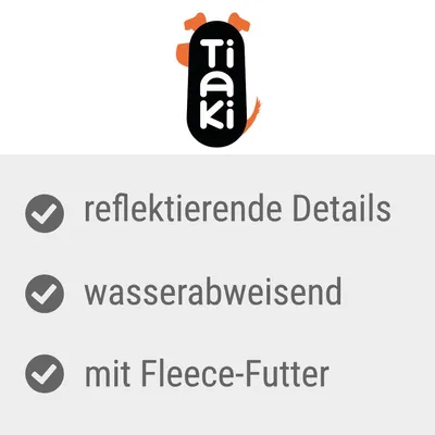 Tiaki. reflektierende Details, wasserabweisend, mit Fleece-Futter.
