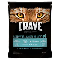 Lot Crave Adult 5 x 750 g pour chat - Adult saumon, poisson blanc