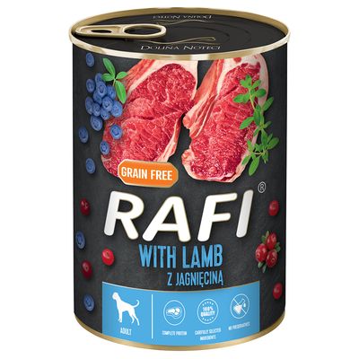 Rafi Adult, 24 x 400 g Z jagnięciną, jagodami i żurawiną