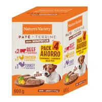 Lot mixte Nature's Variety Original Pâté No Grain Mini 4 x 150 g pour chien - bœuf, poulet, dinde