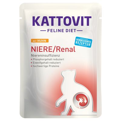 Kattovit Niere/Renal Pouches 24 x 85 g Huhn